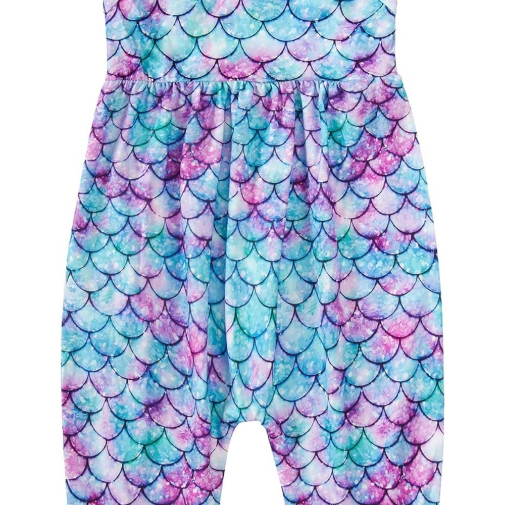 Mermaid Scales Romper w/ pockets!